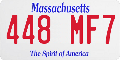 MA license plate 448MF7