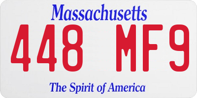 MA license plate 448MF9