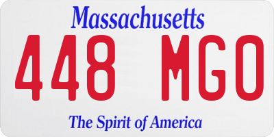 MA license plate 448MG0