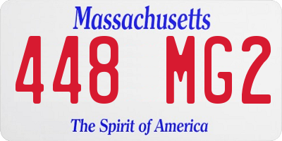 MA license plate 448MG2