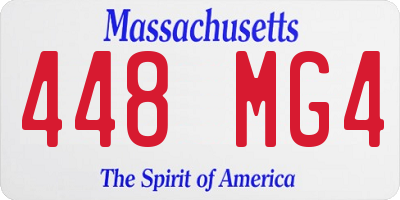 MA license plate 448MG4