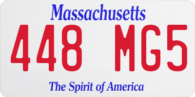 MA license plate 448MG5