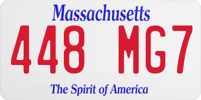 MA license plate 448MG7
