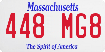 MA license plate 448MG8