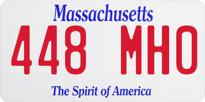 MA license plate 448MH0