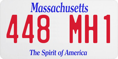 MA license plate 448MH1