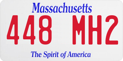 MA license plate 448MH2