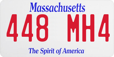 MA license plate 448MH4