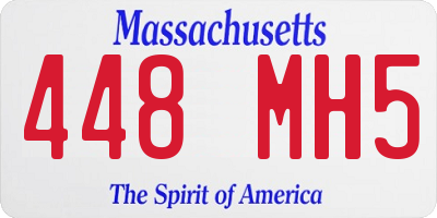 MA license plate 448MH5