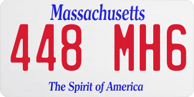 MA license plate 448MH6