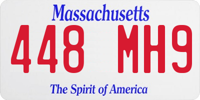 MA license plate 448MH9