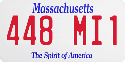 MA license plate 448MI1