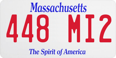 MA license plate 448MI2