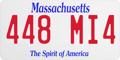 MA license plate 448MI4