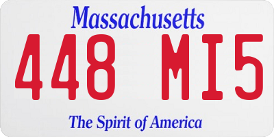 MA license plate 448MI5