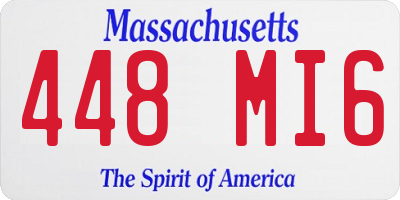 MA license plate 448MI6