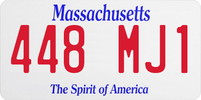MA license plate 448MJ1