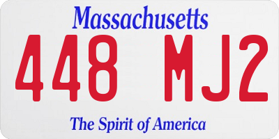 MA license plate 448MJ2