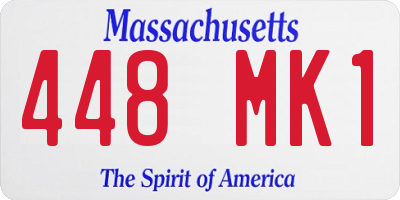 MA license plate 448MK1