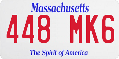 MA license plate 448MK6