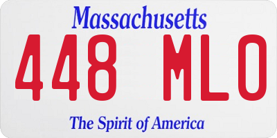 MA license plate 448ML0
