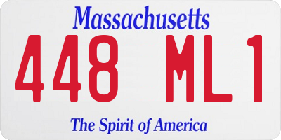 MA license plate 448ML1