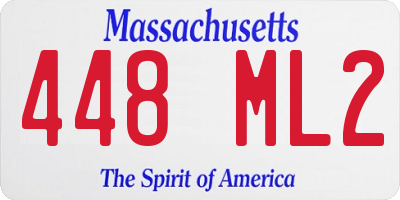 MA license plate 448ML2