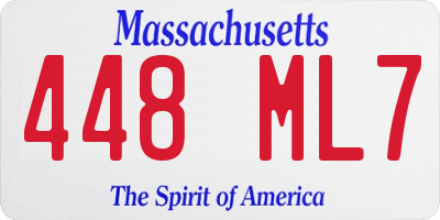 MA license plate 448ML7