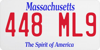 MA license plate 448ML9