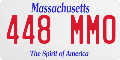 MA license plate 448MM0