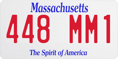 MA license plate 448MM1