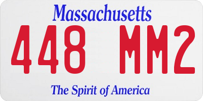 MA license plate 448MM2
