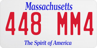 MA license plate 448MM4