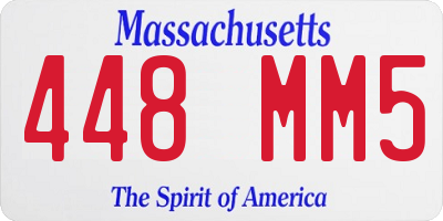 MA license plate 448MM5