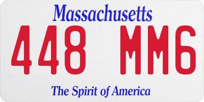 MA license plate 448MM6
