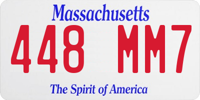 MA license plate 448MM7