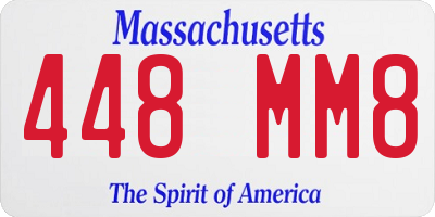 MA license plate 448MM8