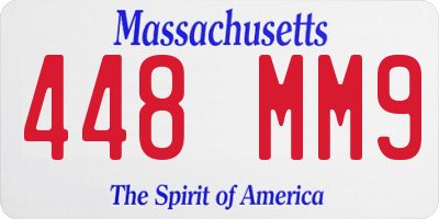 MA license plate 448MM9