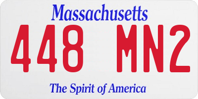 MA license plate 448MN2
