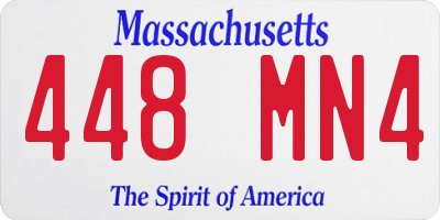 MA license plate 448MN4