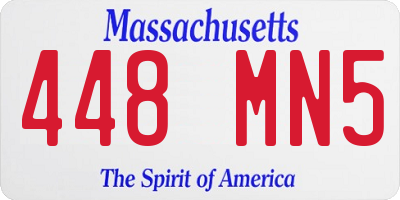 MA license plate 448MN5
