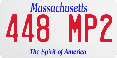 MA license plate 448MP2