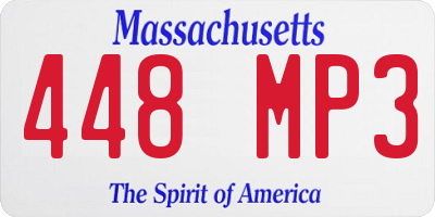 MA license plate 448MP3