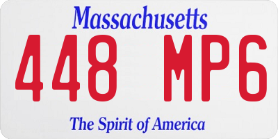 MA license plate 448MP6