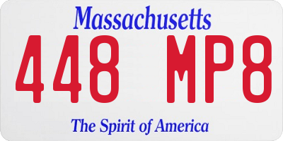 MA license plate 448MP8