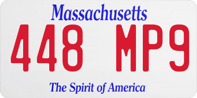 MA license plate 448MP9