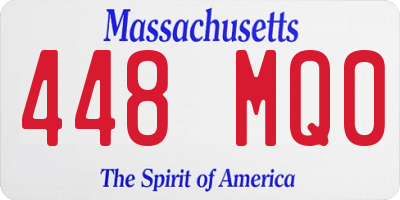 MA license plate 448MQ0