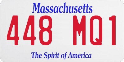 MA license plate 448MQ1