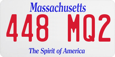 MA license plate 448MQ2