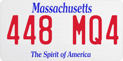MA license plate 448MQ4